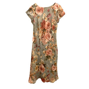 Vintage 90s All That Jazz Maxi Dress Size11/12 Floral Fairy Cottagecore Prairie